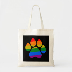 Tela Bolso de mano Red Rainbow Paws