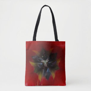Tela Bolso de mano rojo y negro