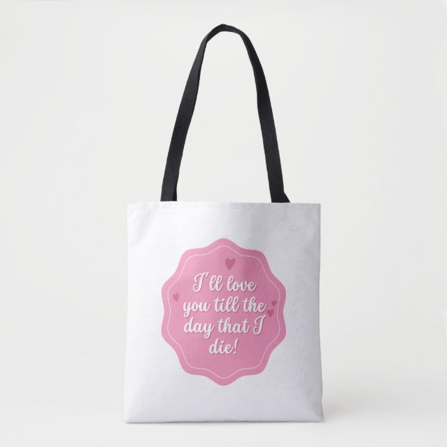 Tela Bolso de mano rosa para chicas (Anverso)