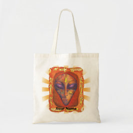 Tela Bolso de mano Rúnico Alien Rojo
