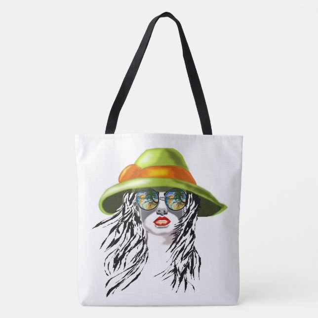 Tela Bolso de mano Summer Lady (Anverso)