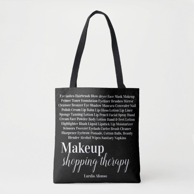 Tela Bolso de mano Terapia de compras de maquillaje  (Anverso)