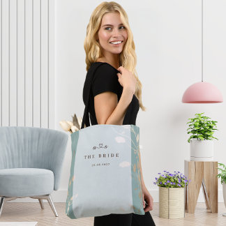 Tela Bolso de mano The Bride | Verde sage y dorado