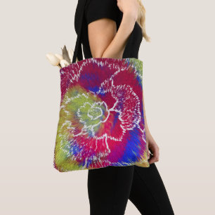 Tela Bolso de mano Tie Dye de colores vibrantes