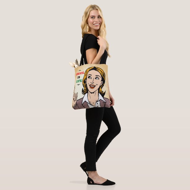 Tela Bolso de mano Viajar Es Vida (Puesto)