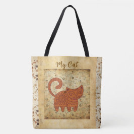 Tela Bolso de mano vintage, antigüedades de mi gato