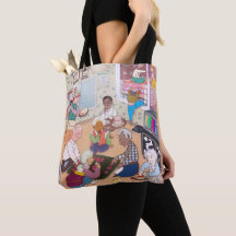 Bolso de mano vintage de arte familiar