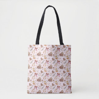 Tela Bolso de mano Vintage Florals & Paper Hearts