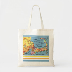 Tela Bolso de Mapa de Auto de Cape Cod