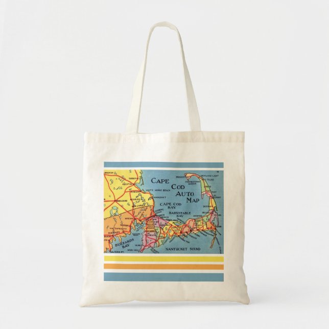 Tela Bolso de Mapa de Auto de Cape Cod (Frente)