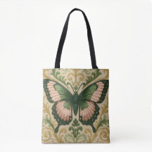 Bolso de mariposa rosa y verde