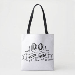 Tela Bolso de Mensaje de Ánimo - Diseño de Tipografía N