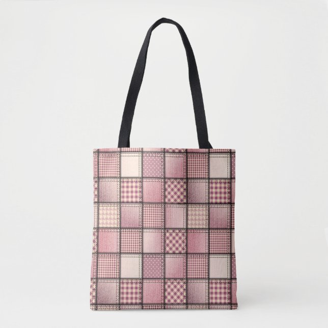 Tela Bolso de mezclilla rosa (Anverso)