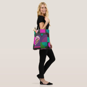 Tela Bolso de moda botánico rosa vibrante