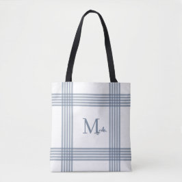 Tela Bolso de monograma de cuadros azules