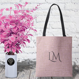 Tela Bolso de monograma moderno rosa taupe con detalle