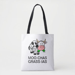 Tela Bolso de MOO-chas Hierba-IAS (Muchas Gracias)