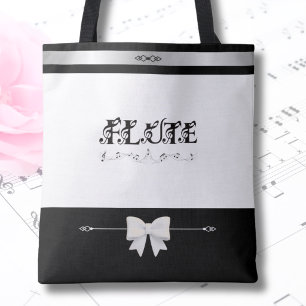 Tela Bolso de Músico Negro y Blanco Chic Flute Boutique