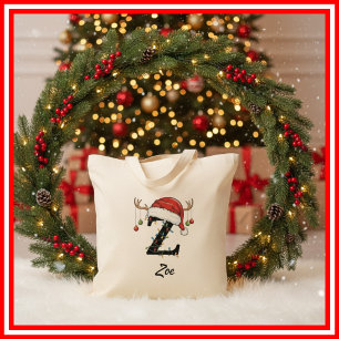 Tela Bolso de Navidad con Monograma de la Familia Antle