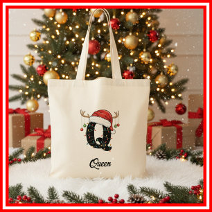 Tela Bolso de Navidad con Monograma de la Familia Antle