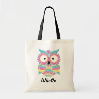 Tela bolso de owl Tote