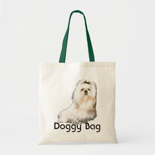 Tela Bolso de perrito - maltés en capa llena (Frente)