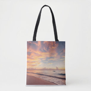 Tela Bolso de playa puesta de sol tropical