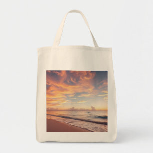 Tela Bolso de playa puesta de sol tropical