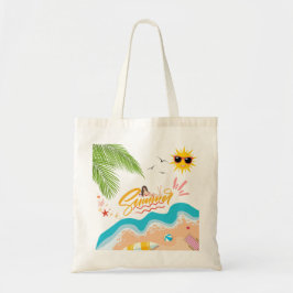 Tela Bolso de Playa Tropical Lindo de Verano para Mujer