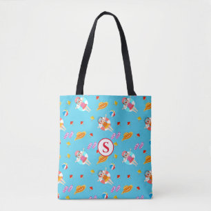 Tela Bolso de playa y piscina con monograma