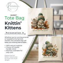 Bolso de presupuesto de gatitos de punto personali