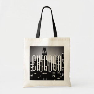 Tela Bolso de presupuesto de la silueta de Chicago