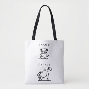Tela Bolso de Pug Ejercicio de Respiración