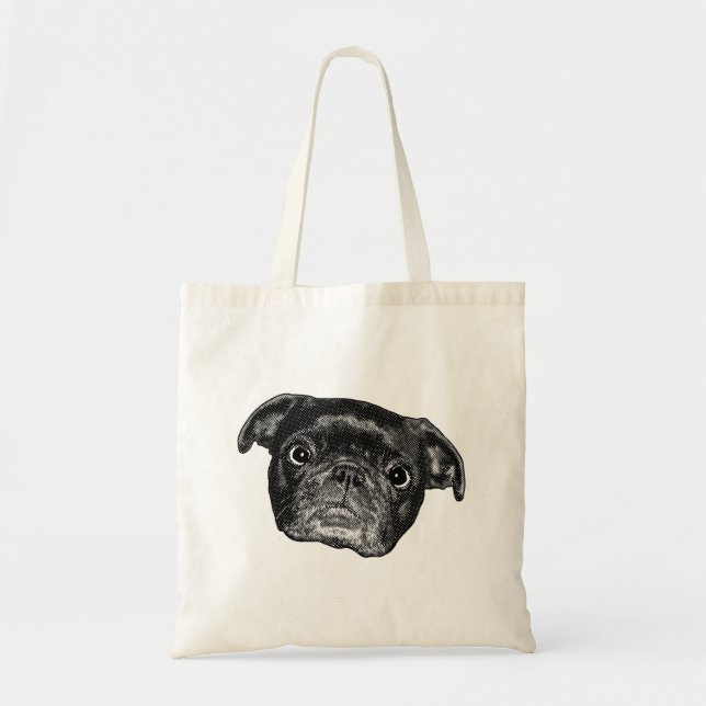Tela Bolso de pug festivo (Frente)