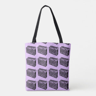 Tela Bolso de radio tote de Ilustracion retro