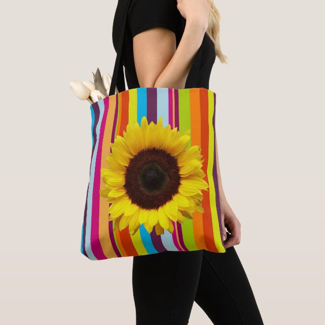 Tela Bolso de rayas de girasol (Detalle)