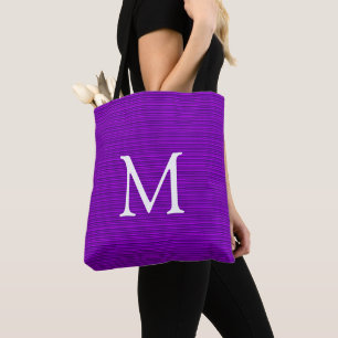 Tela Bolso de Rayas Tonos de Púrpura