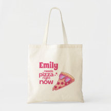 Bolso de regalo de pizza divertida personalizada