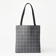 Bolso de tartán de cuadros grises