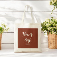 Bolso de terracota marrón para niña de las flores