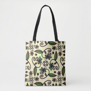 Tela bolso de teta de pétalos botánicos