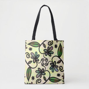 Tela bolso de teta de pétalos botánicos
