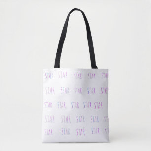 Tela Bolso de texto brillante con temática estrella