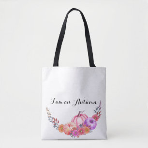 Tela bolso de tocado de caída con calabazas
