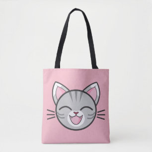Tela Bolso de tocador de gato feliz