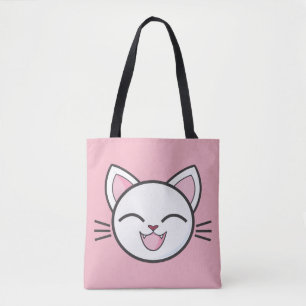 Tela Bolso de tocador de gato feliz