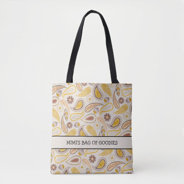 Tela Bolso de tocino de Boho Paisley Mimi (Anverso)