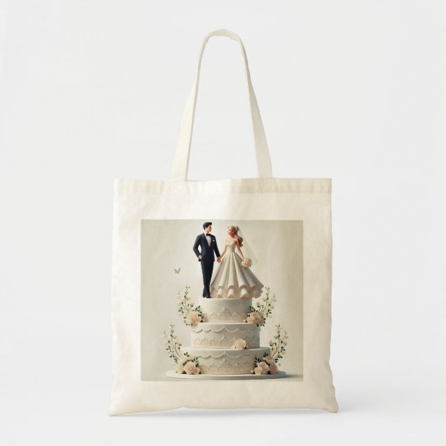 Tela bolso de torta de boda romántico (Frente)