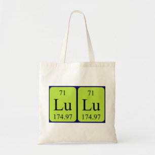 Tela Bolso de tote con el nombre de la tabla periódica