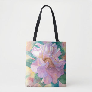 Tela Bolso de tote de Camelia de una acuarela de Andy